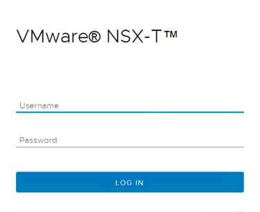 NSX Manager credentials