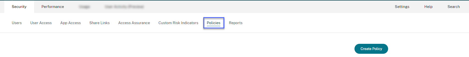 Create policy