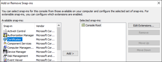 Ajouter ou supprimer des composants logiciels enfichables Windows