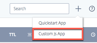 Add Custom JS App