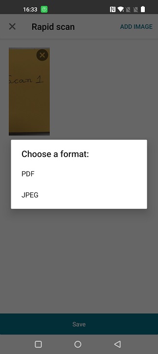 Document scan format