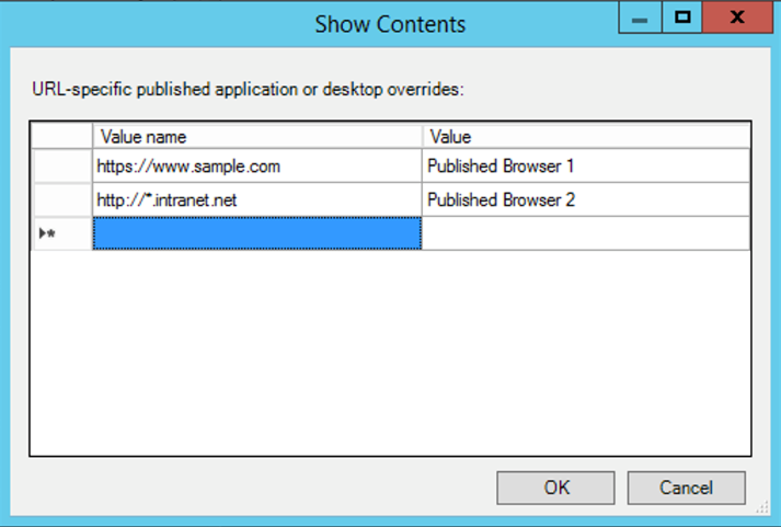 Show option in Bidirectional Content Redirection