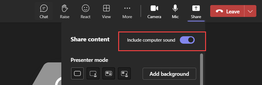Include computer sound