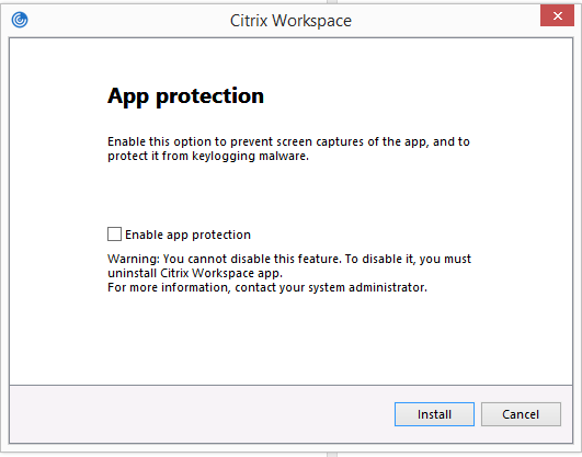 Activer App Protection après l’installation