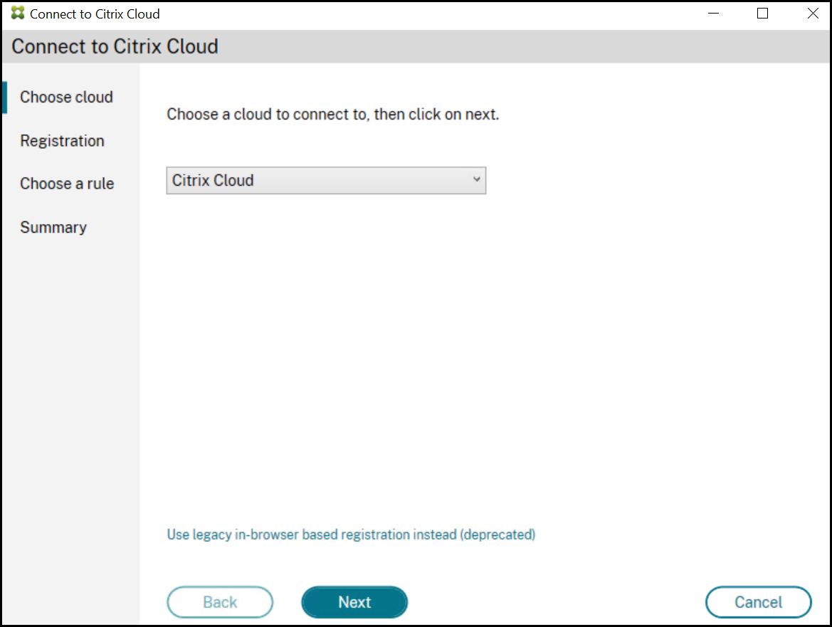Citrix Cloud wählen