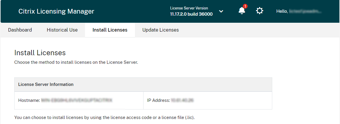 Descarga y asignación de licencias de XenServer