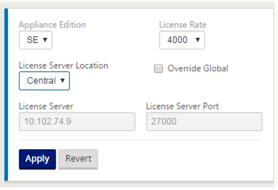 Select a central server location