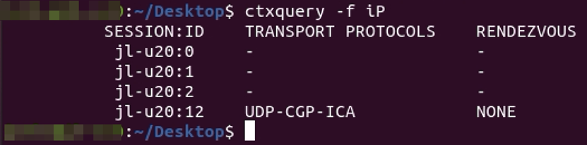 表示されるトランスポートプロトコルにはUDPが含まれます