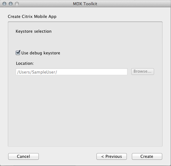 Imagen de la opción de URL del almacén de aplicaciones de MDX Toolkit