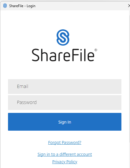Connexion à ShareFile