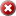 El icono Detener renderizado: una cruz blanca sobre un círculo rojo.