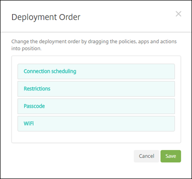Delivery Group configuration screen
