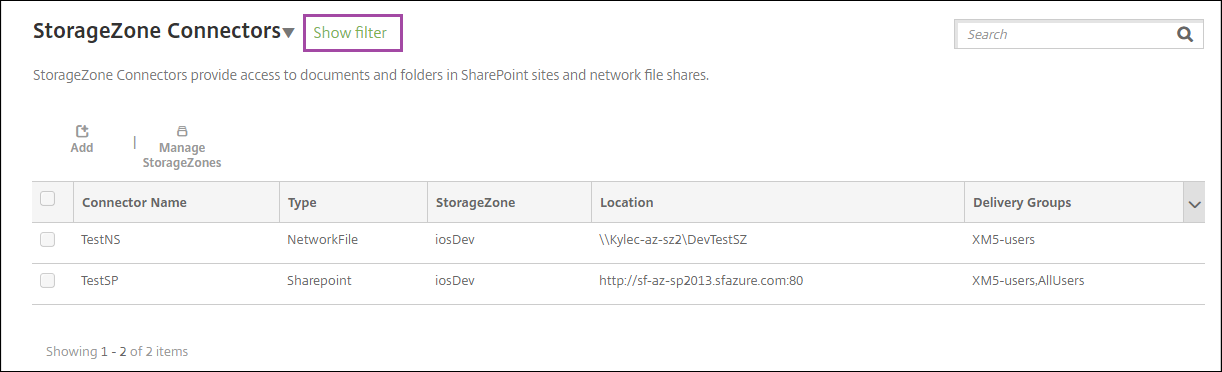 ShareFile configuration