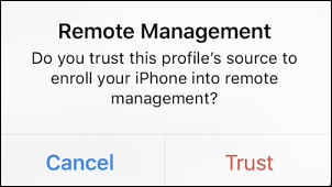 Trust settings