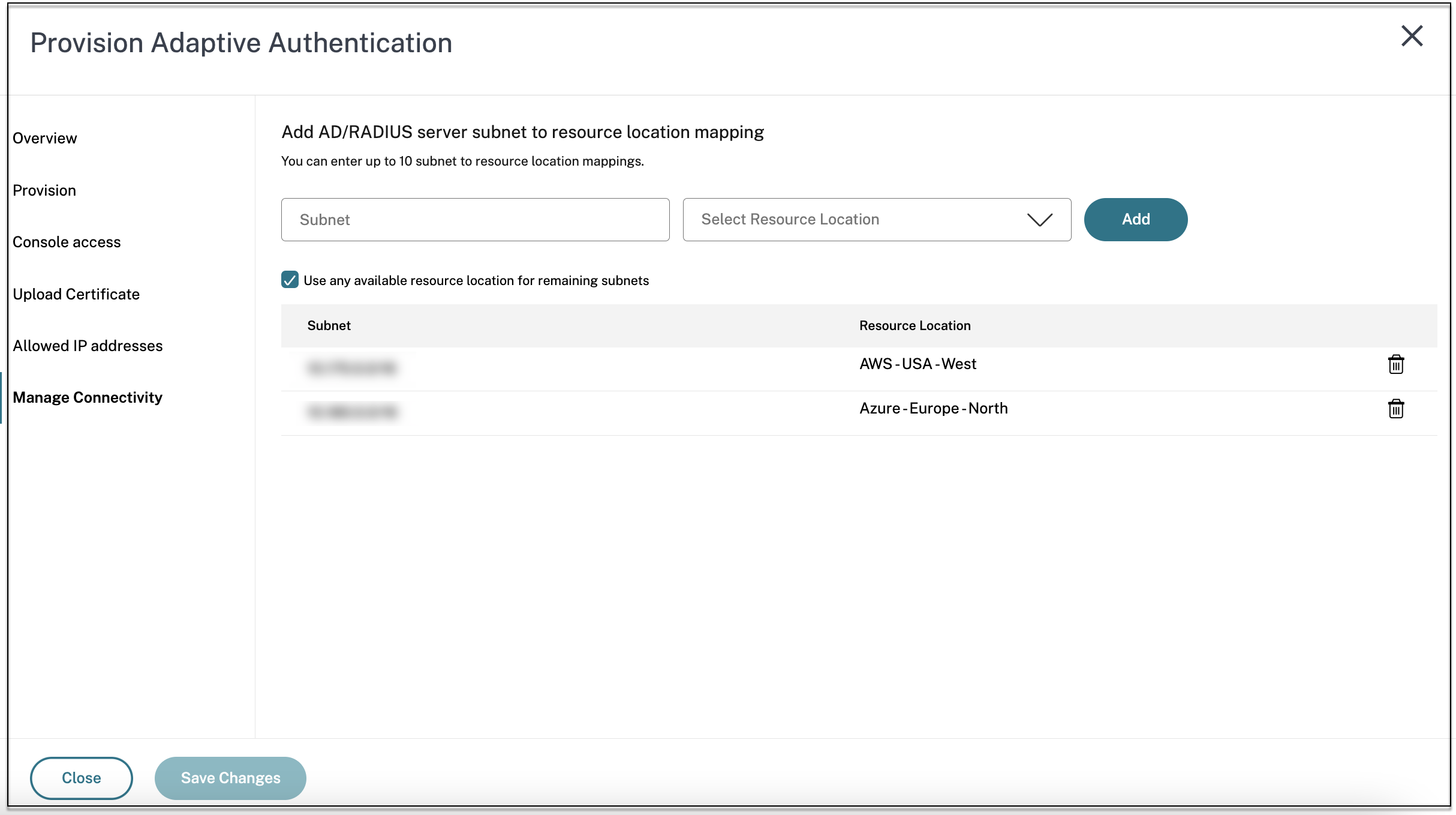 Specify connectors
