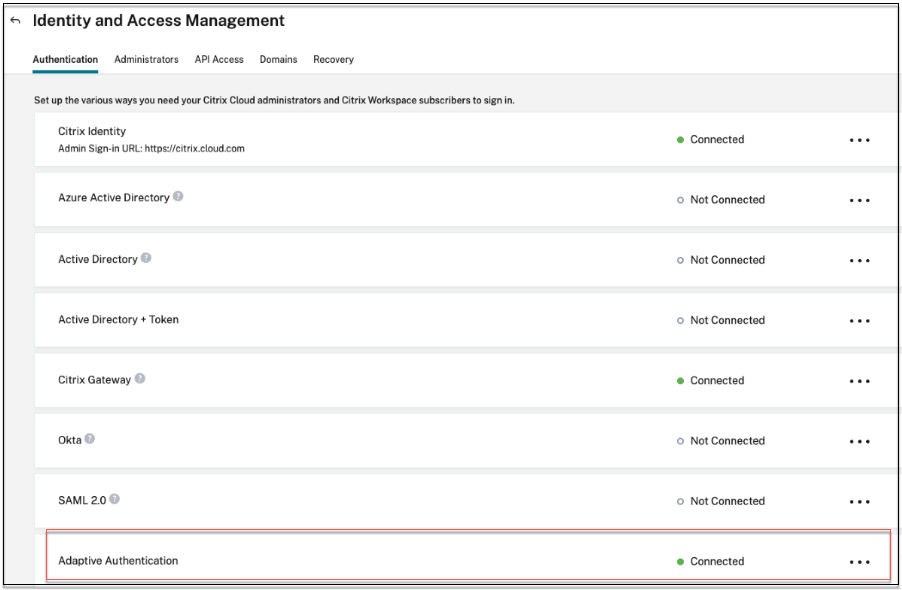 Adaptive Authentication connected on IDAM