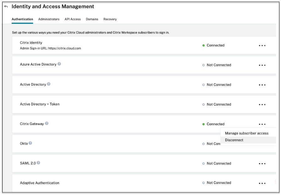 Disconnect gateway