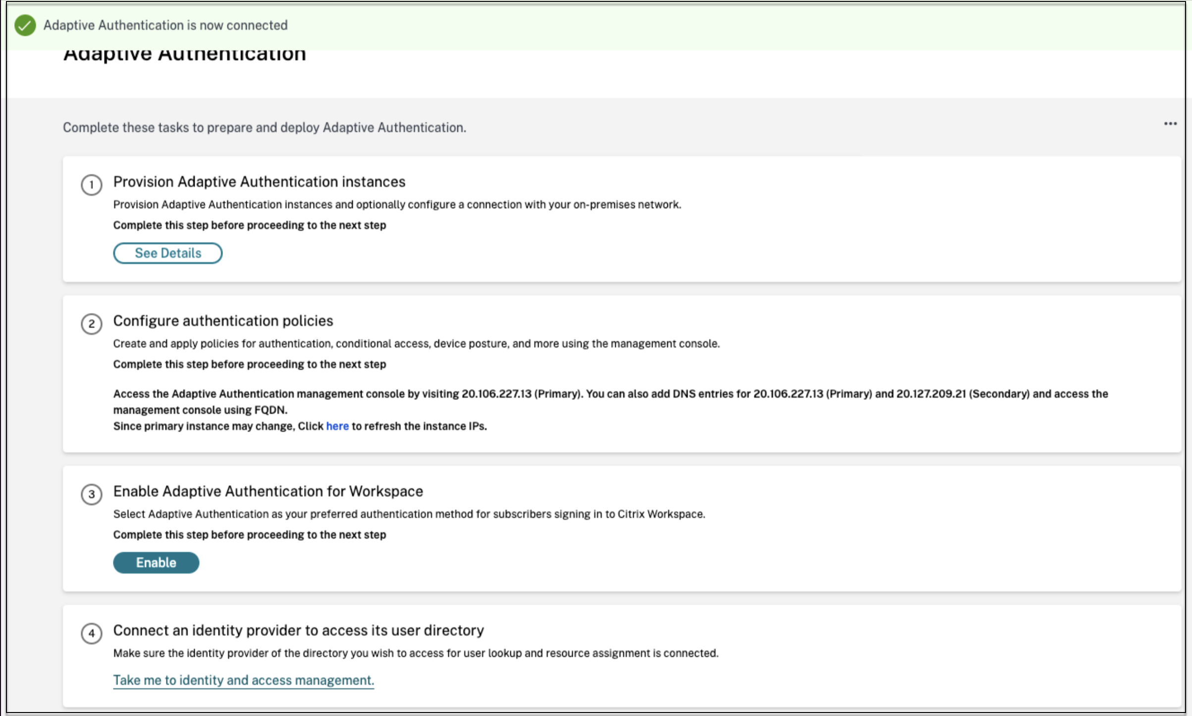 Enable Adaptive Authentication