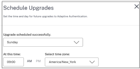 Schedule upgrade