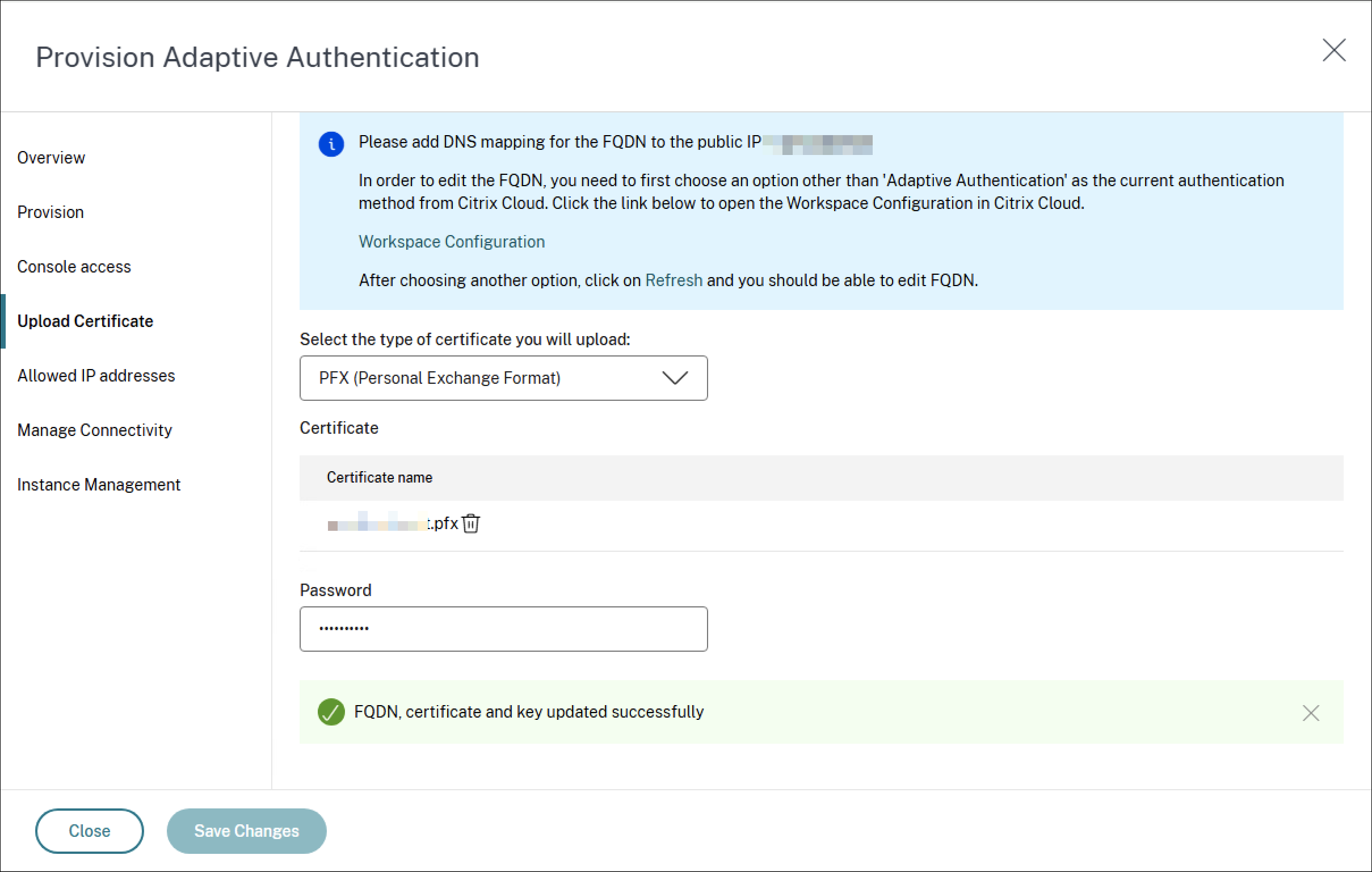 Cert key error