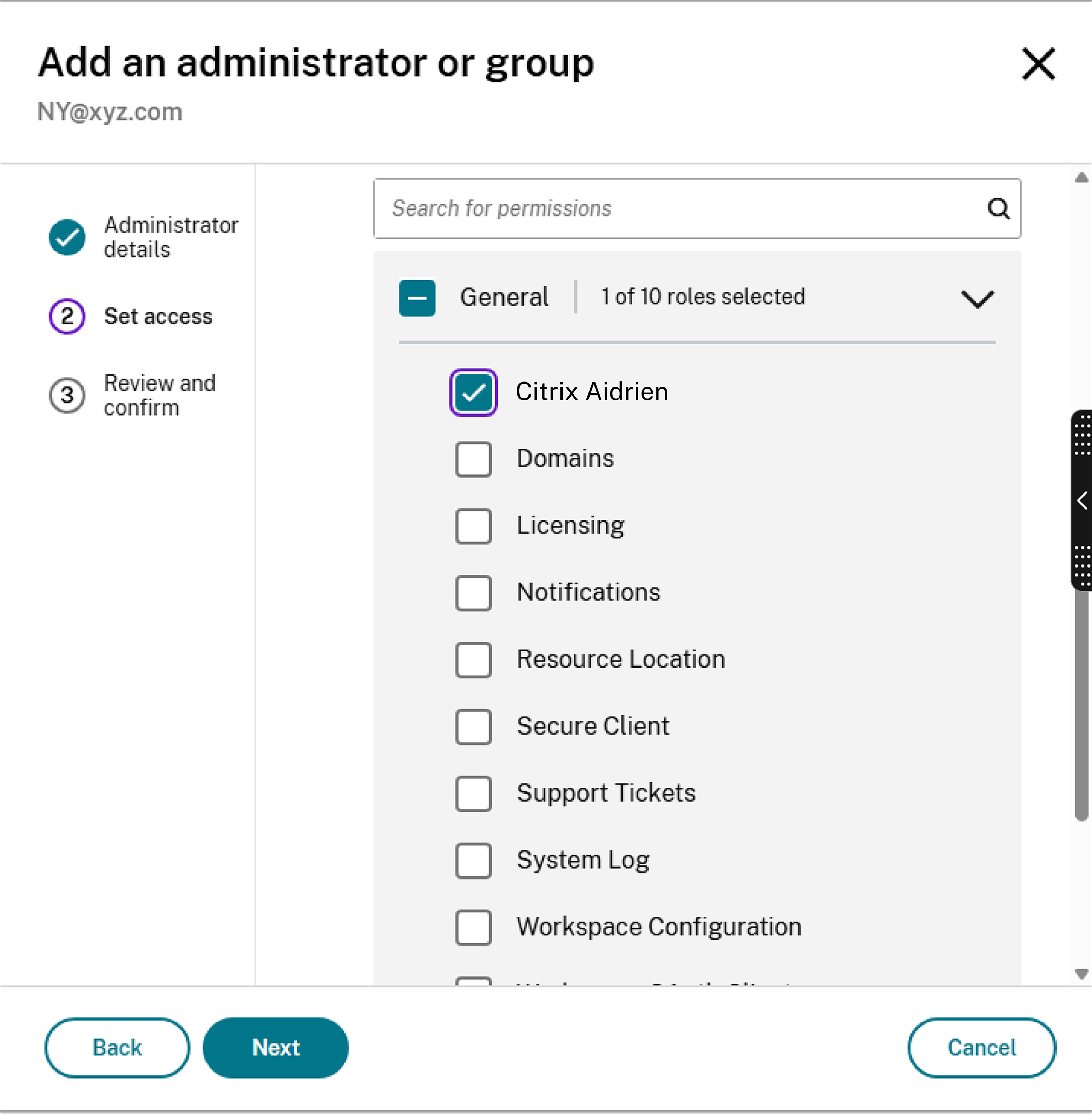 Admin access