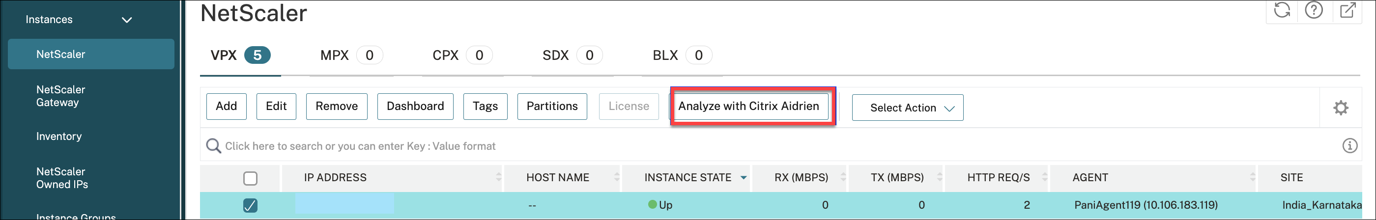 Instance advisory