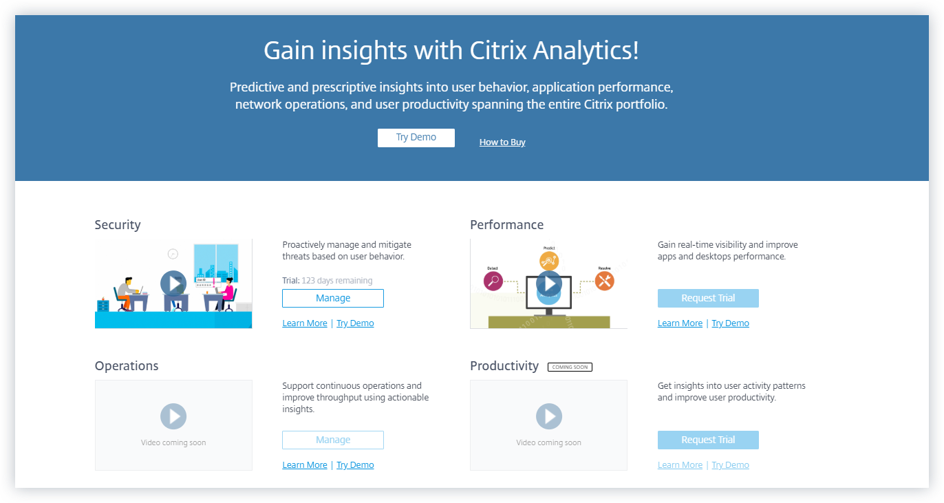 Analytics overview page