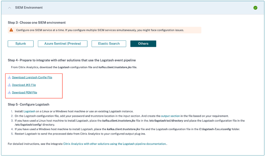 Download configuration files
