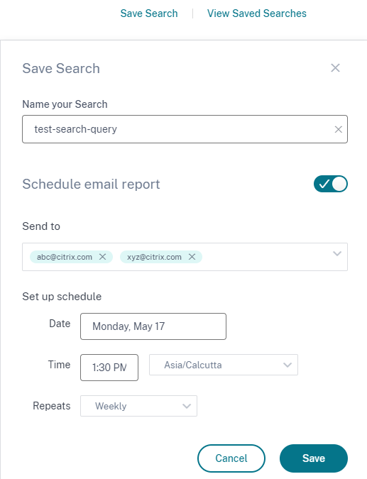 Schedule email