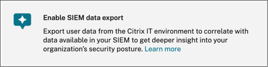 Enable data export