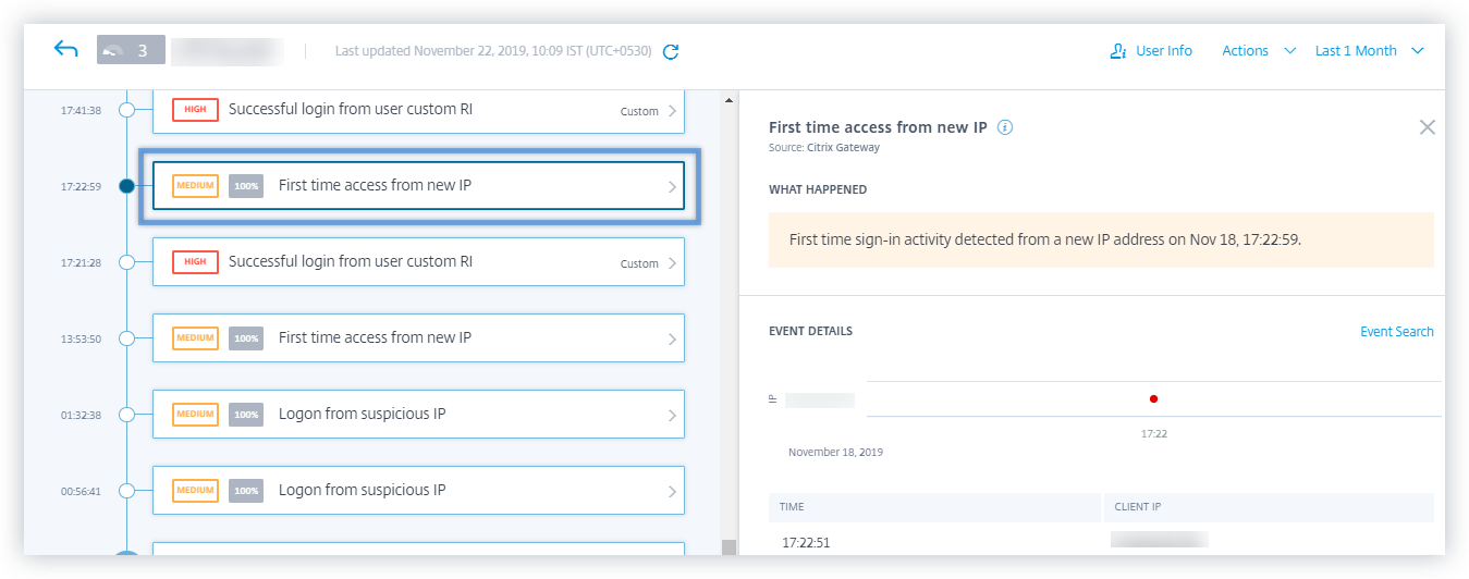 First time access from new IP