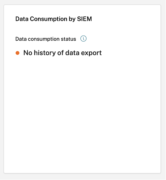 No history of data export