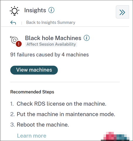 Insights panel