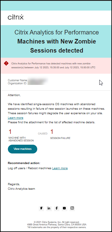 Zombie alert mailer