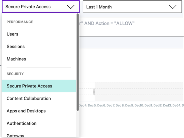 Select access data