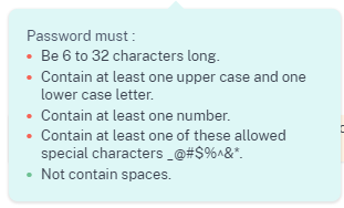 SIEM password requirements