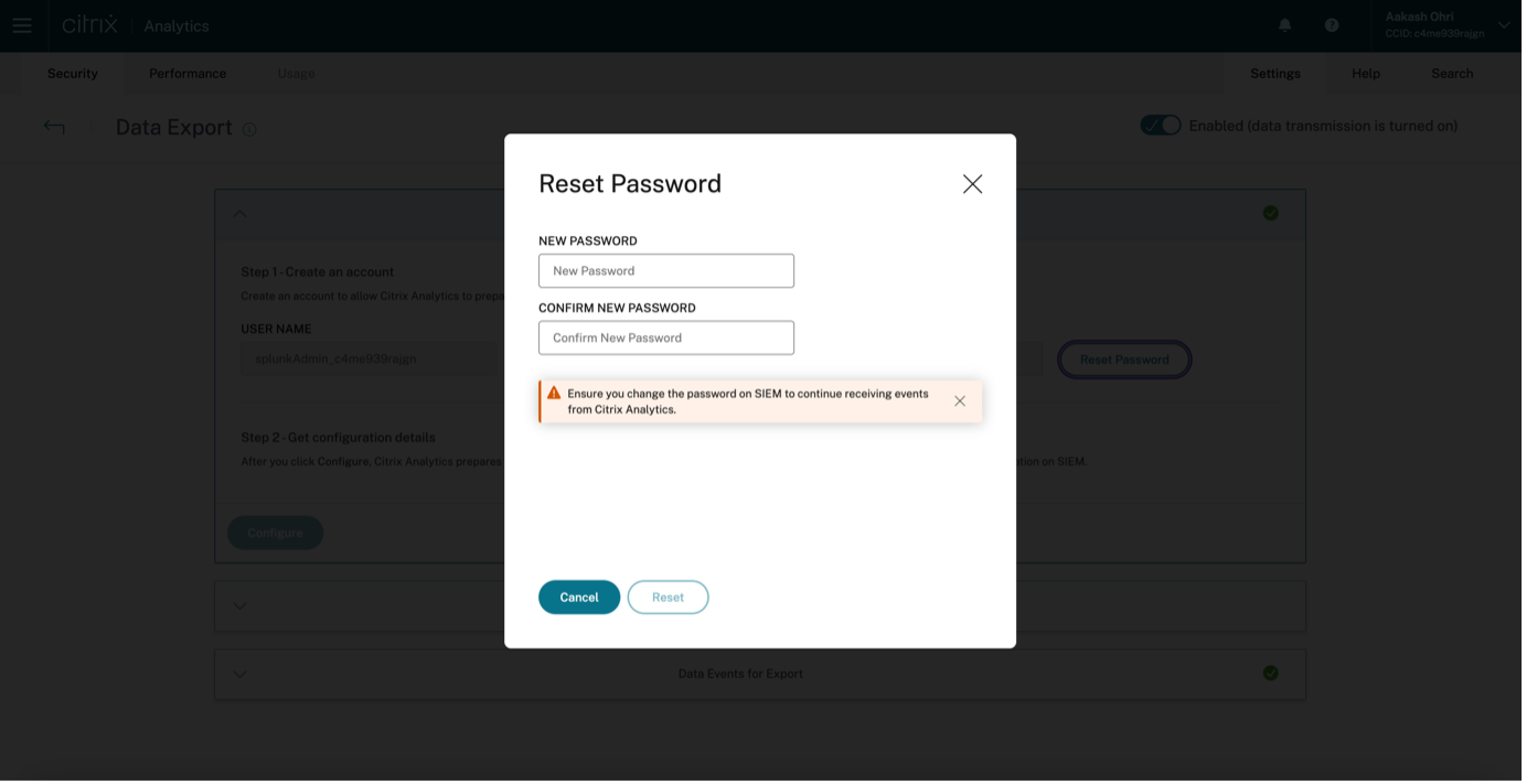 SIEM Password Reset Email Alert