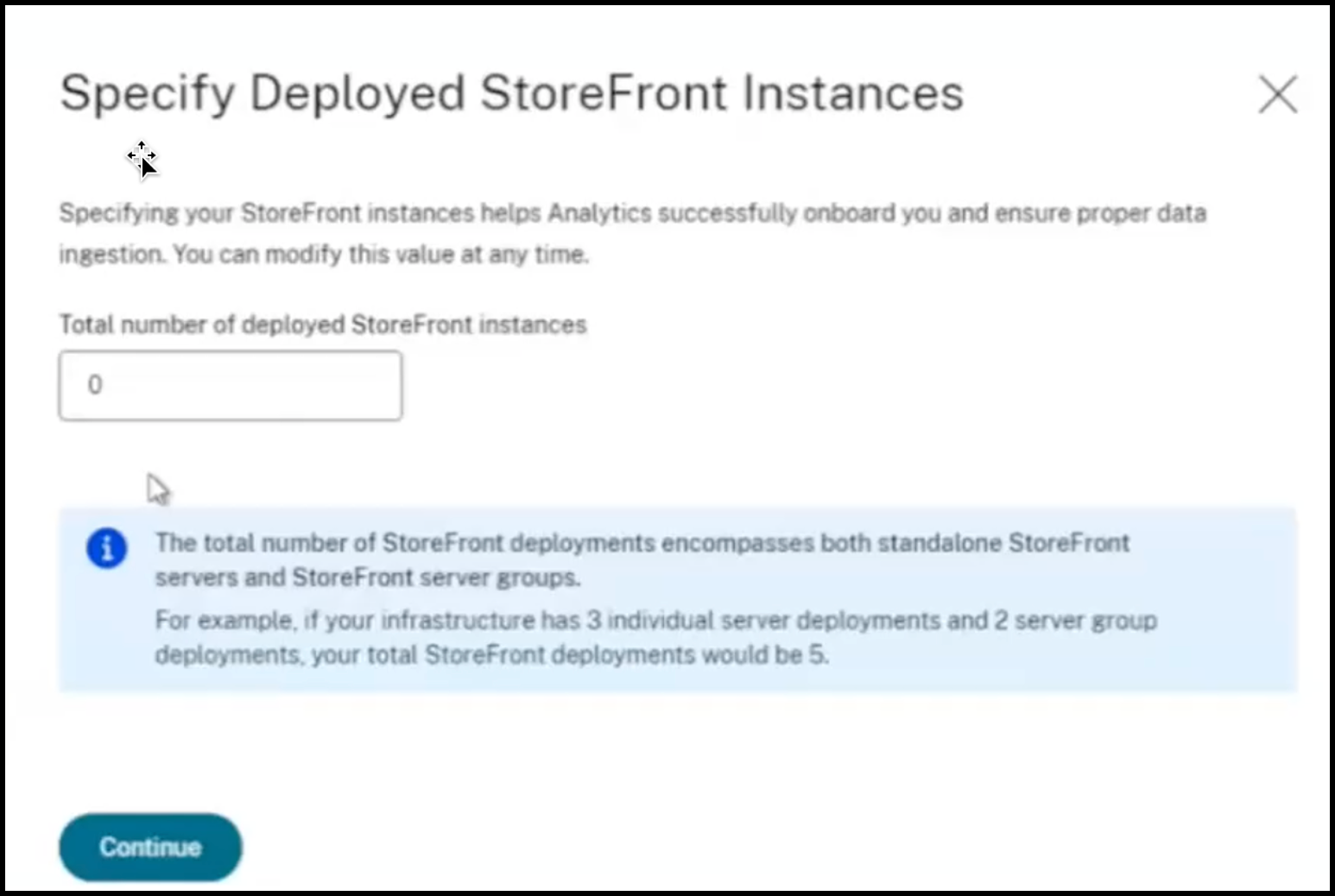 Specify Storefront INstances