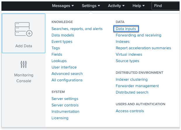 Splunk configuration