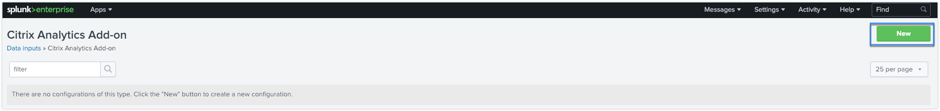 Splunk configuration