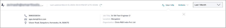 Advanced user profile