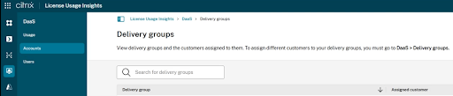 Accounts delivery group