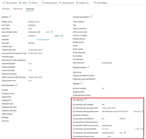 AD backed SAML user identity
