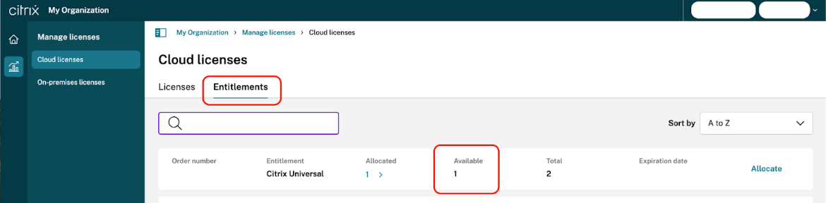Allocate licenses