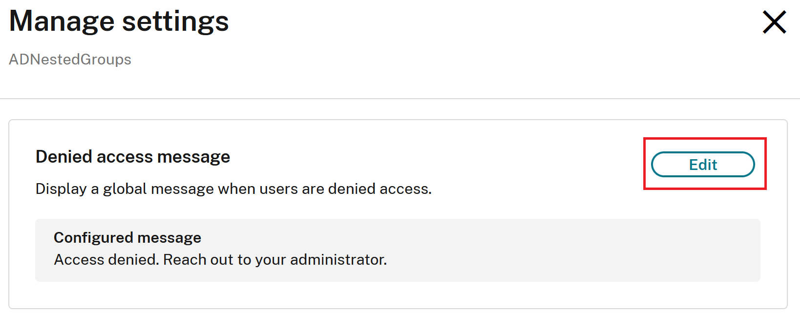 ca denied access message