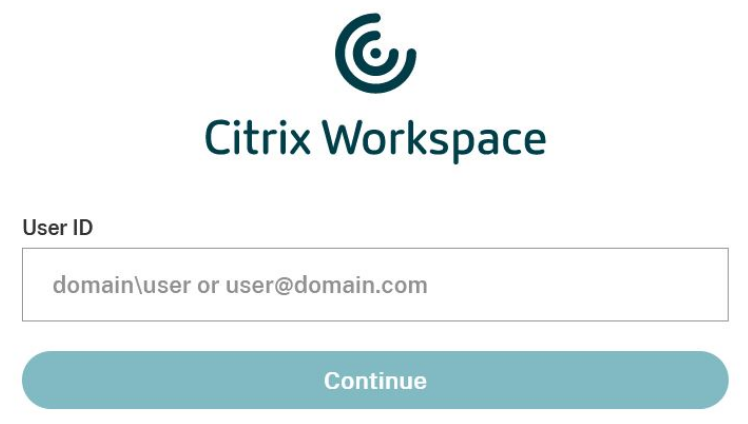 Screenshot of pre-authentication page