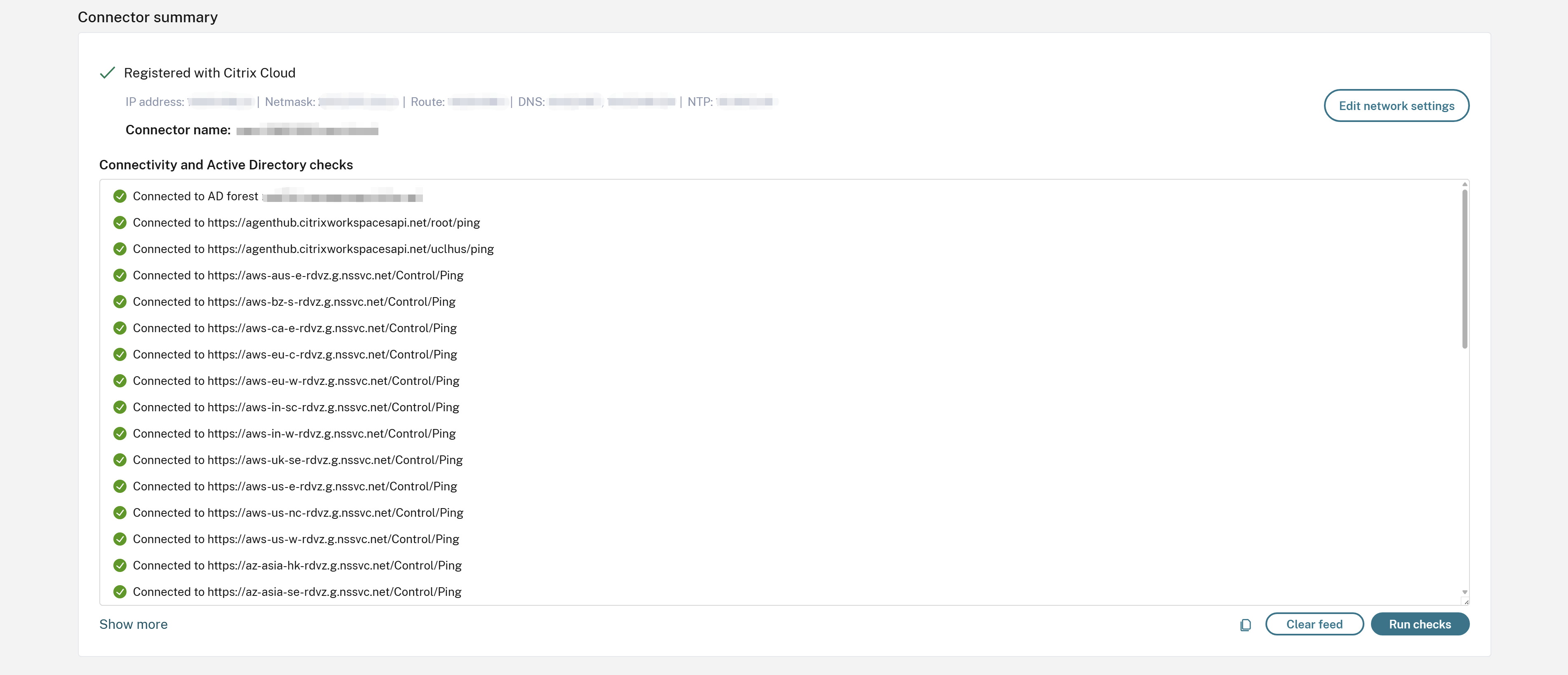 Connector Appliance Connectivity Check