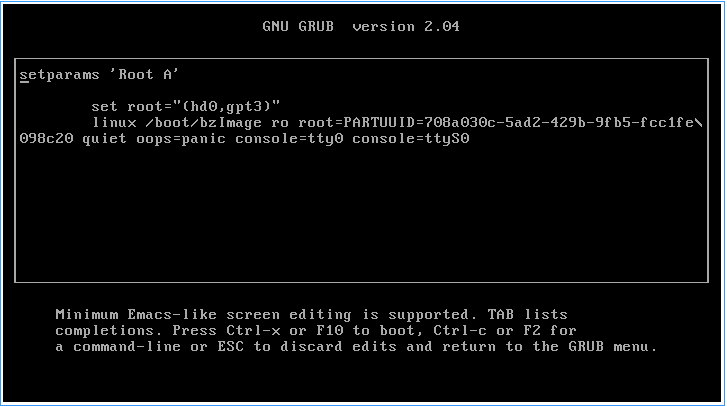 The GRUB command
