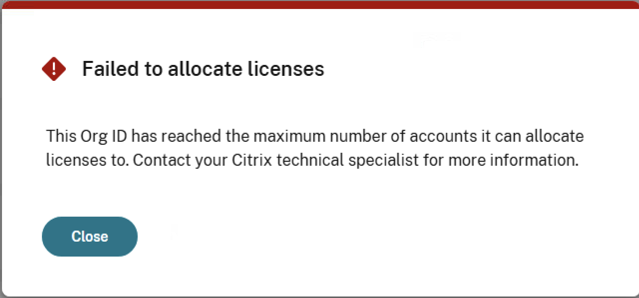 Create Citrix Cloud account note