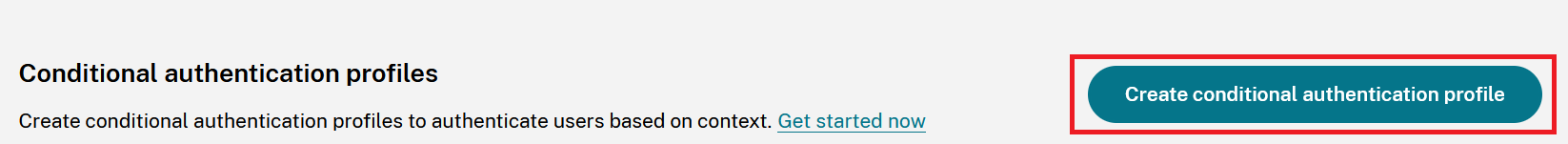 Create conditional authentication profile